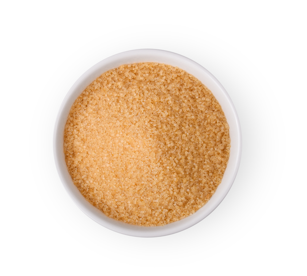 Photo showing granulated brown sugar