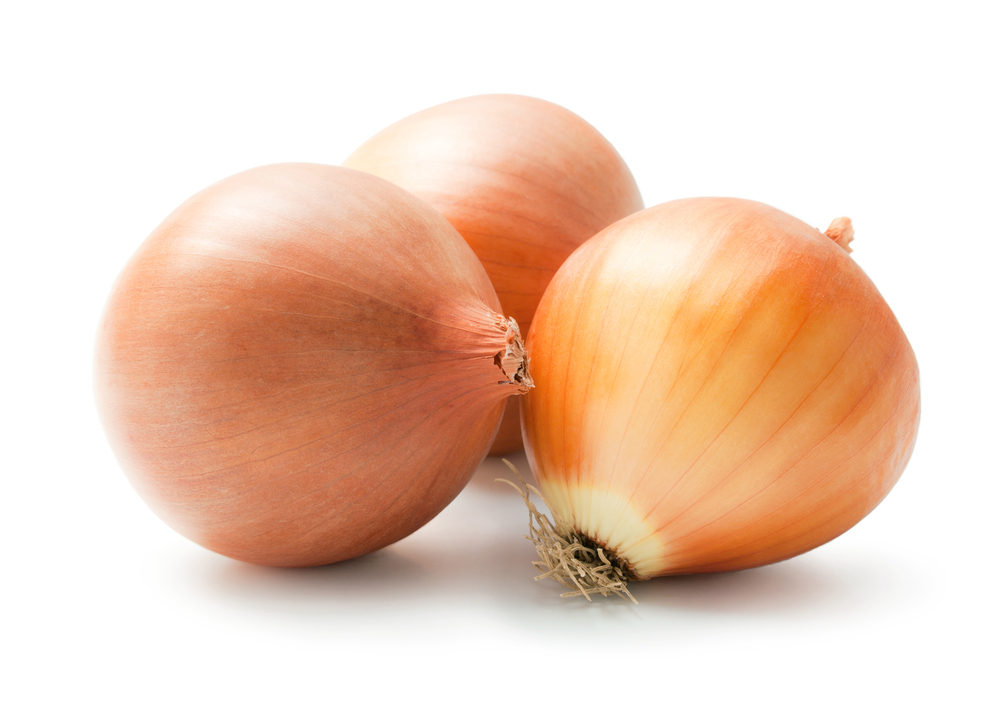 Photo showing brown onions