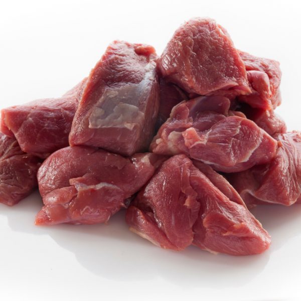 Photo showing goat meat chopped