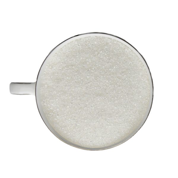Photo showing white granulated sugar