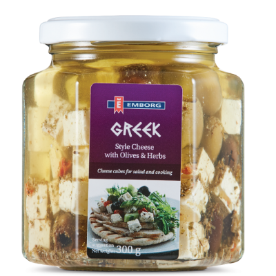 Emborg Greek Style Cubes With Olives & Herbs 300 g
