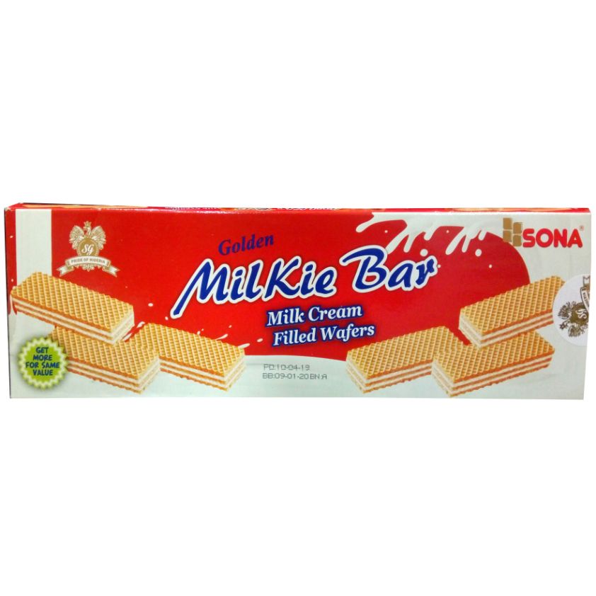 Golden Milkie Bar Milk Cream Filled Wafer 100 g