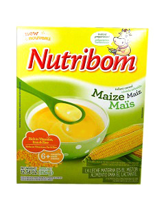 Nutribom Infant Cereal Maize 6 Months+ 350 g can nutribom make baby fat