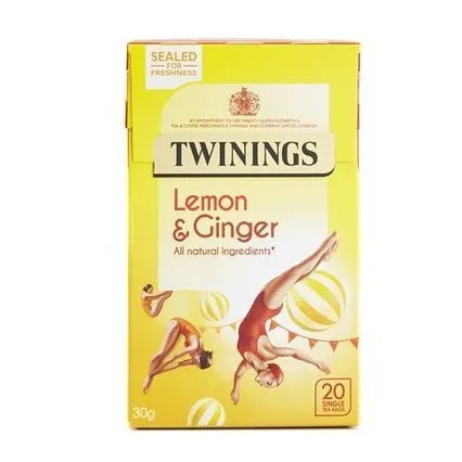 Twinings All Natural Lemon And Ginger Tea 20 Tea Bags