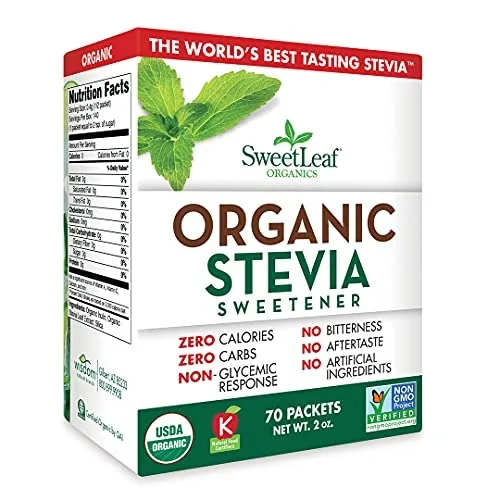 Sweet Leaf - Organic Stevia 70 Packets - 2oz