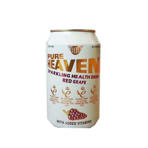 PURE HEAVEN RED GRAPE SPARKLING HEALTH DRINK CAN 330ml
