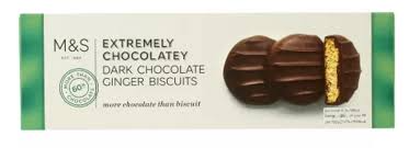M&S EXTREMELY CHOCOLATEY DARK CHOCOLATE BISCUITS 175g