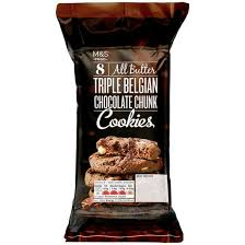 M&S All Butter Triple Belgian Chocolate Chunk Cookies 200g