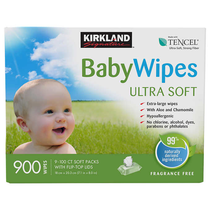 Kirkland Signature Ultra Soft Baby Wipes – 900 Count