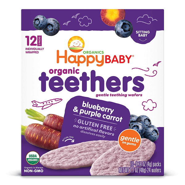 Happy Baby Gentle Teethers Organic Teething Wafers 24 wafers
