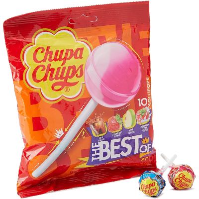 Chupa Chups Best Assorted Flavour Lollipops 110 g x10