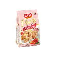 lago party wafers strawberry 125g